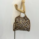 Stella MacCartney Chain Falabella Bag Canvas Brown Gold 234387 Auth 155699-24