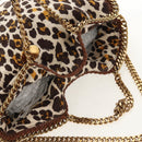Stella MacCartney Chain Falabella Bag Canvas Brown Gold 234387 Auth 155699-6