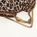 Stella MacCartney Chain Falabella Bag Canvas Brown Gold 234387 Auth 155699-7