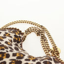 Stella MacCartney Chain Falabella Bag Canvas Brown Gold 234387 Auth 155699-8