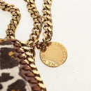 Stella MacCartney Chain Falabella Bag Canvas Brown Gold 234387 Auth 155699-9