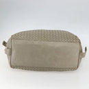 BOTTEGA VENETA INTRECCIATO Hand Bag Leather Beige Gold Auth 155700-5
