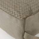 BOTTEGA VENETA INTRECCIATO Hand Bag Leather Beige Gold Auth 155700-17