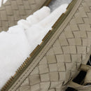 BOTTEGA VENETA INTRECCIATO Hand Bag Leather Beige Gold Auth 155700-7