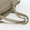 BOTTEGA VENETA INTRECCIATO Hand Bag Leather Beige Gold Auth 155700-9