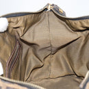 FENDI Zucca Canvas Hand Bag Black Brown gold Auth 155701-20