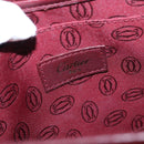 CARTIER Must Line Shoulder Bag Leather Bordeaux Gold Auth 155704-17
