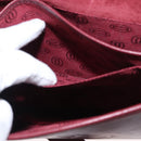 CARTIER Must Line Shoulder Bag Leather Bordeaux Gold Auth 155704-21