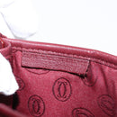 CARTIER Must Line Shoulder Bag Leather Bordeaux Gold Auth 155704-12