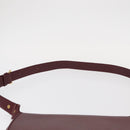 CARTIER Must Line Shoulder Bag Leather Bordeaux Gold Auth 155704-8