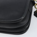 Coach Shoulder Bag Leather Black Gold Auth 155705-12