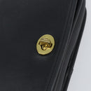Coach Shoulder Bag Leather Black Gold Auth 155705-15