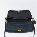 Coach Shoulder Bag Leather Black Gold Auth 155705-16