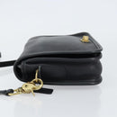 Coach Shoulder Bag Leather Black Gold Auth 155705-5