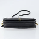 Coach Shoulder Bag Leather Black Gold Auth 155705-9