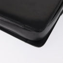 CELINE Horse Carriage Shoulder Bag Leather Black Gold Auth 155706-13