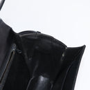 CELINE Horse Carriage Shoulder Bag Leather Black Gold Auth 155706-18