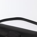 CELINE Horse Carriage Shoulder Bag Leather Black Gold Auth 155706-8