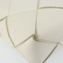 BOTTEGA VENETA MAXI INTRECCIATO Cassette Mini Bag Leather White Gold Auth 155708-13