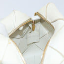 BOTTEGA VENETA MAXI INTRECCIATO Cassette Mini Bag Leather White Gold Auth 155708-18