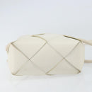 BOTTEGA VENETA MAXI INTRECCIATO Cassette Mini Bag Leather White Gold Auth 155708-9