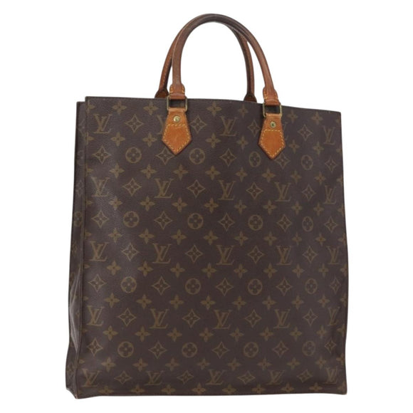 LOUIS VUITTON Monogram Sac Plat Hand Bag M51140 LV Auth 155715
