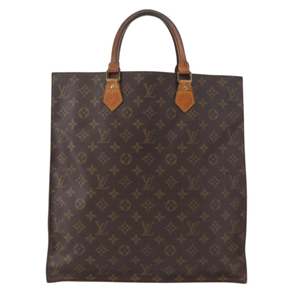 LOUIS VUITTON Monogram Sac Plat Hand Bag M51140 LV Auth 155715