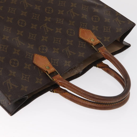 LOUIS VUITTON Monogram Sac Plat Hand Bag M51140 LV Auth 155715
