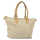 LOUIS VUITTON Damier Azur Saleya MM Tote Bag N51185 LV Auth 155717-1