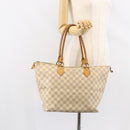 LOUIS VUITTON Damier Azur Saleya MM Tote Bag N51185 LV Auth 155717-22