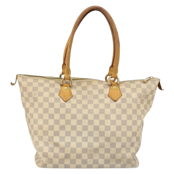 LOUIS VUITTON Damier Azur Saleya MM Tote Bag N51185 LV Auth 155717