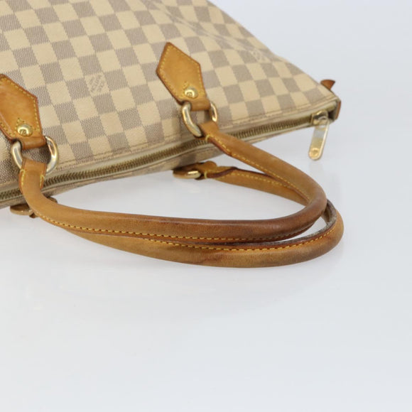 LOUIS VUITTON Damier Azur Saleya MM Tote Bag N51185 LV Auth 155717