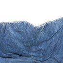 PRADA Canapa GM Hand Bag Denim Blue Gold Auth 155724-19