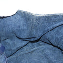 PRADA Canapa GM Hand Bag Denim Blue Gold Auth 155724-20