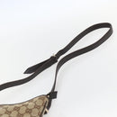 GUCCI GG Canvas Web Sherry Line Shoulder Bag Beige Gold Red 144388 Auth 155727-8