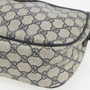 GUCCI GG Supreme Sherry Line Shoulder Bag PVC Navy Gold 89 02 077 Auth 155728-9