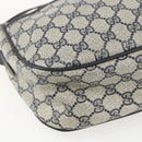 GUCCI GG Supreme Sherry Line Shoulder Bag PVC Navy Gold 89 02 077 Auth 155728-14