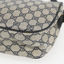 GUCCI GG Supreme Sherry Line Shoulder Bag PVC Navy Gold 89 02 077 Auth 155728-15