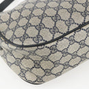 GUCCI GG Supreme Sherry Line Shoulder Bag PVC Navy Gold 89 02 077 Auth 155728-16