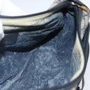 GUCCI GG Supreme Sherry Line Shoulder Bag PVC Navy Gold 89 02 077 Auth 155728-18