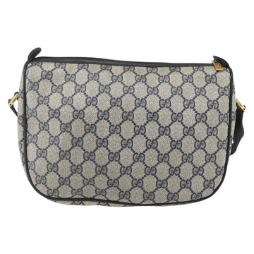 GUCCI GG Supreme Sherry Line Shoulder Bag PVC Navy Gold 89 02 077 Auth 155728 - 0