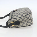 GUCCI GG Supreme Sherry Line Shoulder Bag PVC Navy Gold 89 02 077 Auth 155728-3