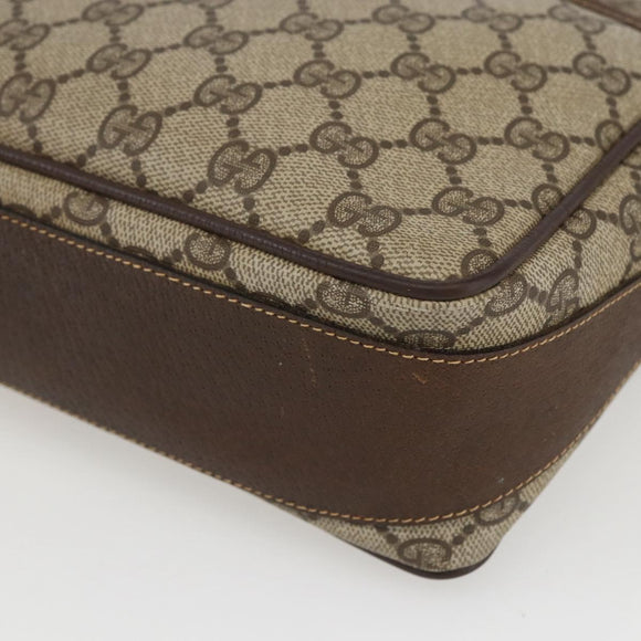 GUCCI GG Supreme Web Sherry Line Bag PVC Beige Gold Red 001 56 0860 Auth 155729