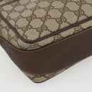 GUCCI GG Supreme Web Sherry Line Bag PVC Beige Gold Red 001 56 0860 Auth 155729-13