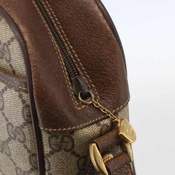 GUCCI GG Supreme Web Sherry Line Bag PVC Beige Gold Red 001 56 0860 Auth 155729