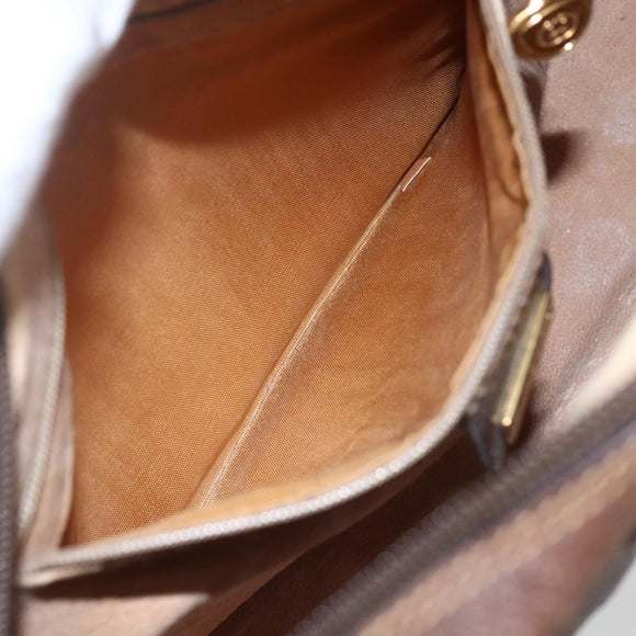 GUCCI GG Supreme Web Sherry Line Bag PVC Beige Gold Red 001 56 0860 Auth 155729