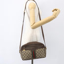 GUCCI GG Supreme Web Sherry Line Bag PVC Beige Gold Red 001 56 0860 Auth 155729-24