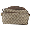 GUCCI GG Supreme Web Sherry Line Bag PVC Beige Gold Red 001 56 0860 Auth 155729-3