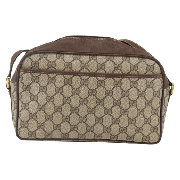 GUCCI GG Supreme Web Sherry Line Bag PVC Beige Gold Red 001 56 0860 Auth 155729