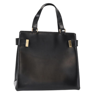 GUCCI Hand Bag Leather Black Gold 000 2046 0562 Auth 155731